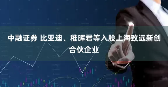 中融证券 比亚迪、稚晖君等入股上海致远新创合伙企业